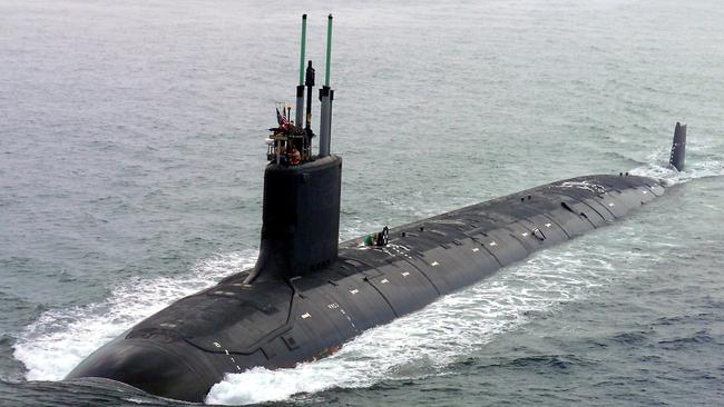 The US Navy’s PCU Virginia nuclear submarine. Australia will acquire nuclear submarines under the AUKUS alliance. Picture: Supplied