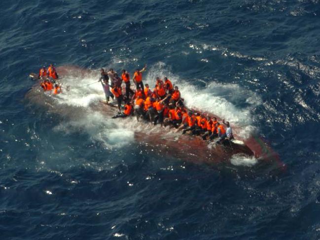 Unnamed asylum seeker vessel known as SIEVX that capsized near Christmas Island in June 2012 with the loss of an estimated 90 lives.