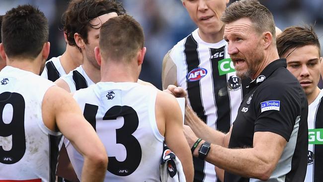 Nathan Buckley is strongly opposed to the introduction of starting positions. Picture: Getty