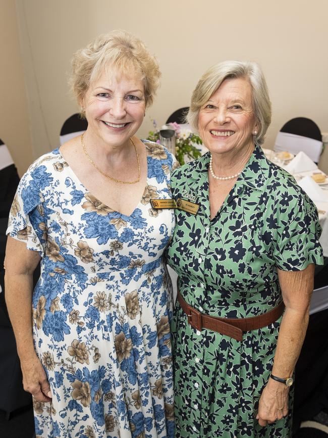 Amanda Lehane (left) and Di Jauncey at the International Women's Day lunch hosted by Zonta Club of Toowoomba at Picnic Point, Friday, March 3, 2023. Picture: Kevin Farmer