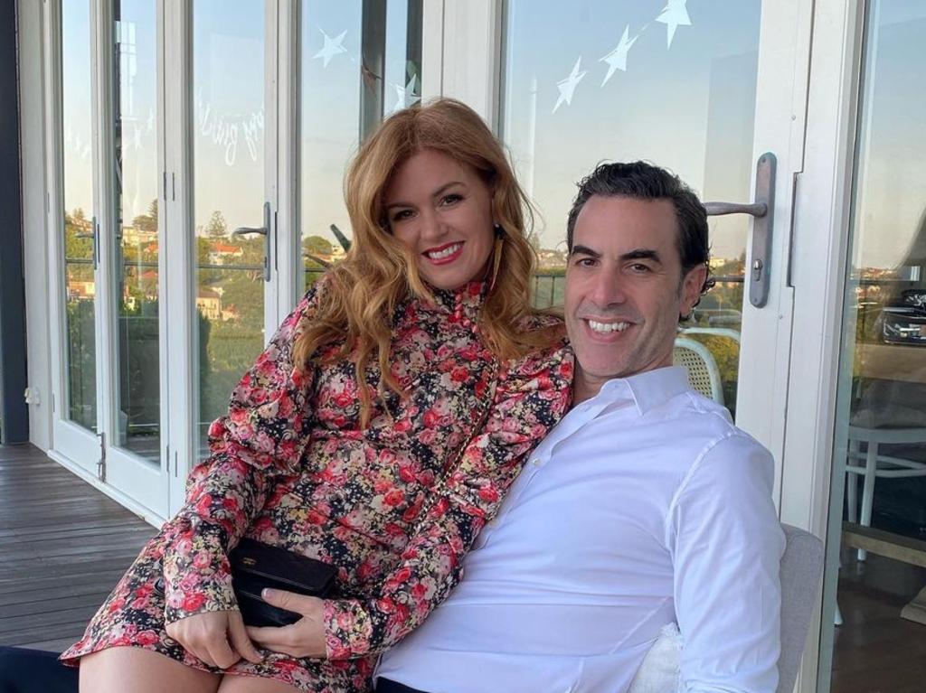 Sacha Baron Cohen and Isla Fisher.