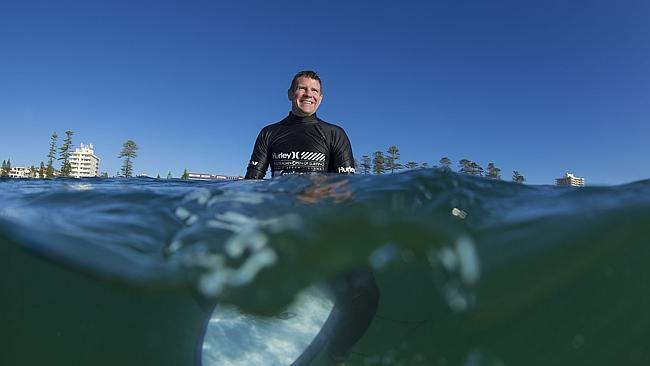 Premier Mike Baird at Manly Beach