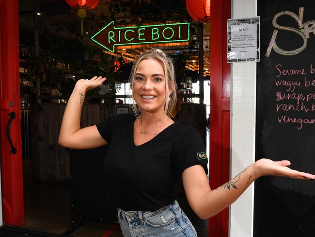 A ‘second’ version of the popular Rice Boi is coming to the Maroochydore CBD after Christmas 2020. Pictured is Rice Boi employee Josefine Skarstrom.