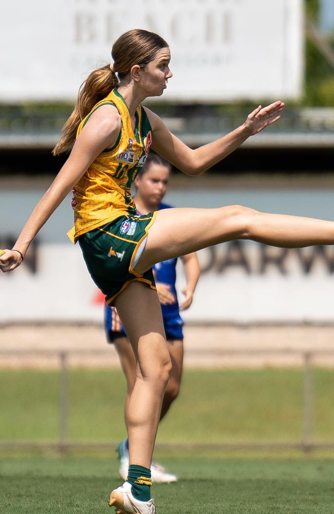 Ciaralii Parnell playing for St Mary's in the 2024-25 NTFL season. Picture: Jack Riddiford / AFLNT Media