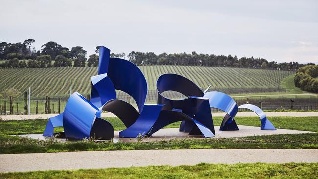 Michael Le Grand's Tsunami sculpture is one of several key sculptures at Point Leo Estate. Picture: Anson Smart Photography