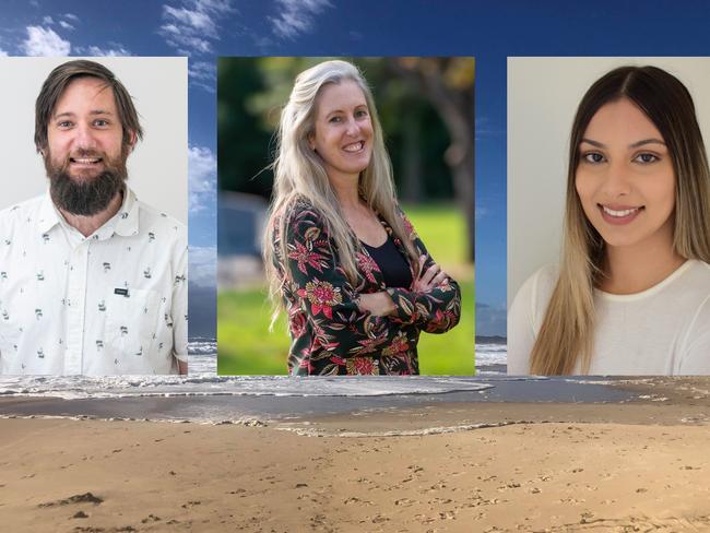 Coffs Coast Advocate journalists Tim Jarrett and Jasmine Minhas and editor Janine Watson (centre).