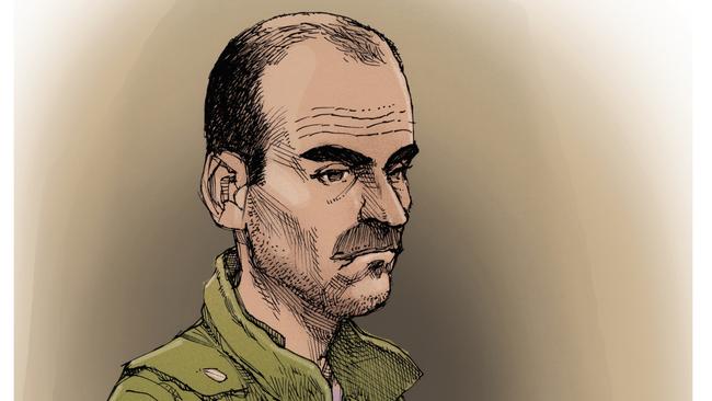 Ashley Paul Griffith in court for sentencing last week. Illustration: Brett Lethbridge