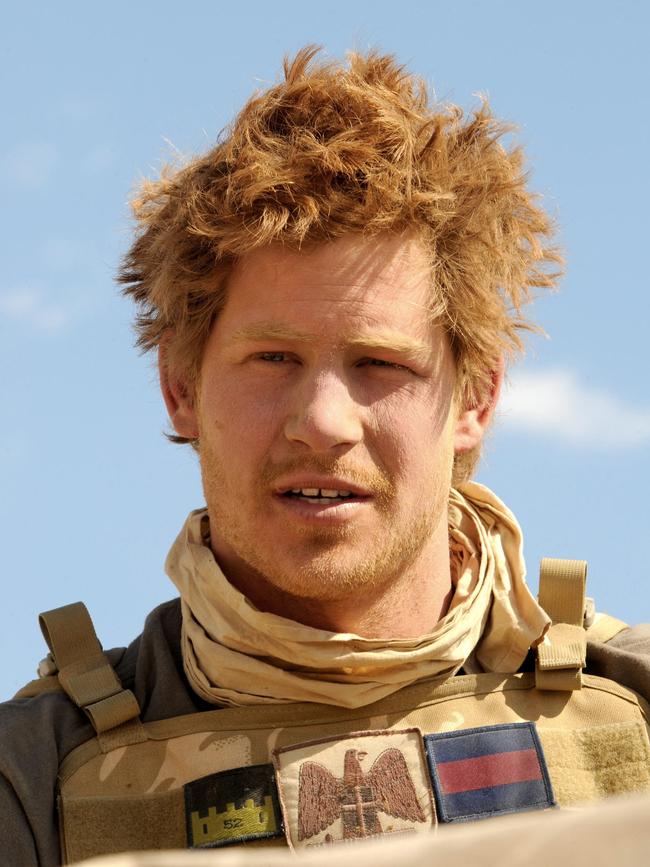 Prince Harry in the desert in Helmand province in Southern Afghanistan, in 2008.