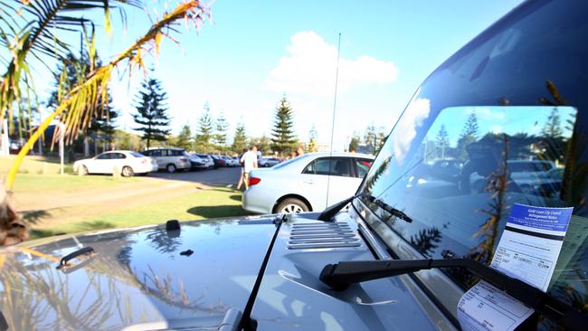 Gold Coast City Council parking fines at Broadbeach.