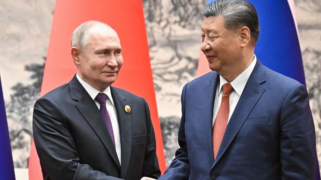 Russia’s President Vladimir Putin and China’s President Xi Jinping. Picture: Sergei Bobylyov/AFP