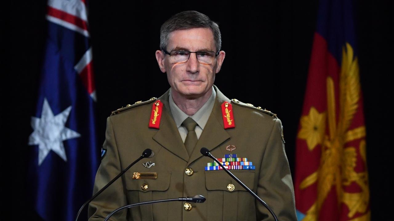 ADF chief General Angus Campbell delivers the findings from the inquiry about Aussie troops in Afghanistan. Picture: Mick Tsikas/Getty