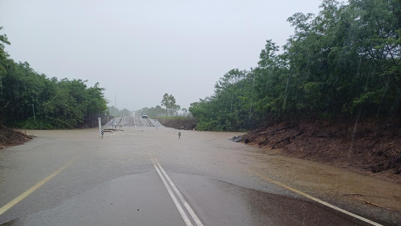 The flooded Allambie Lane in Rasmussen on Friday, December 20. Division 4 councillor Kristian Price is concerned motorists are driving through the water.