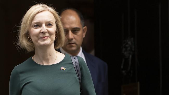 New British Prime Minister Liz Truss leaves 10 Downing Street to announce her plan for capping energy bills in the House of Commons earlier this month. Picture: Getty Images