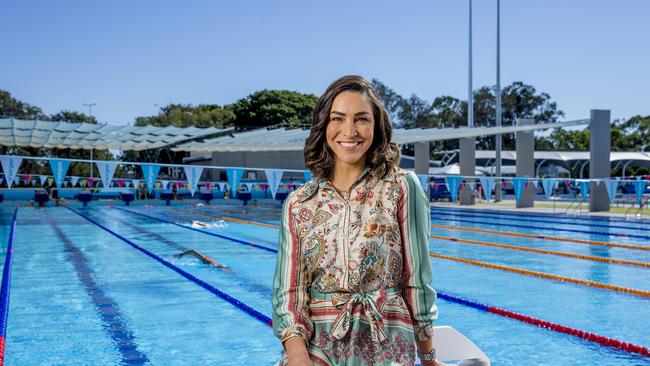 Official opening the newly updated Miami Aquatic Centre, Miami. Former Olympic Australia swimmer Giaan Rooney. Picture: Jerad Williams