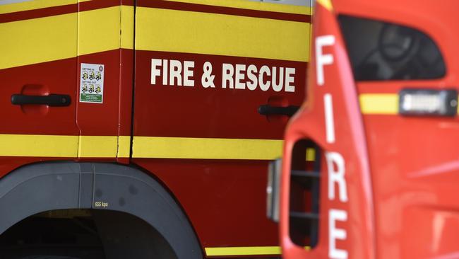 Four people escaped a blaze that destroyed a Beerwah home on Sunday evening. Picture: Bev Lacey