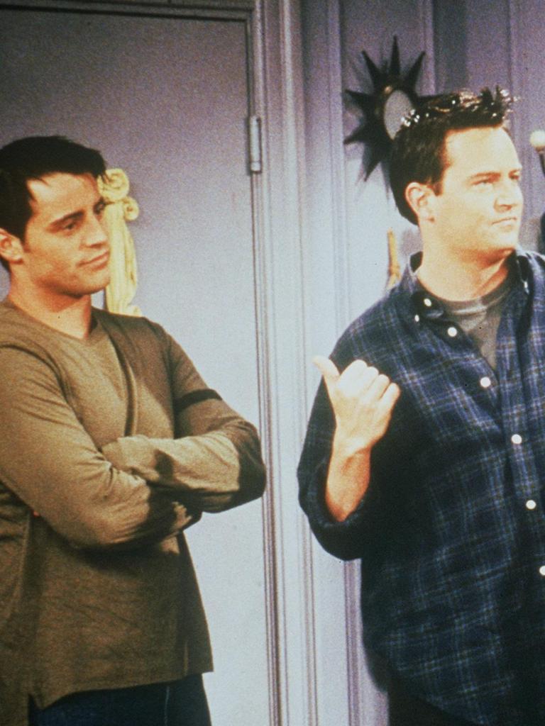 Perry was best known as Chandler from Friends (right).