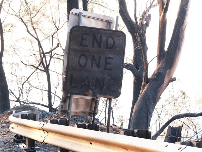 Photos from the ruins of Binna Burra Lodge in the hinterland after devastating bushfires. Photo: Andrew Wills