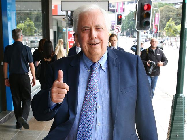 Clive Palmer at Brisbane Supreme Court defending his assets from being frozen by the government liquidator. Photographer: Liam Kidston