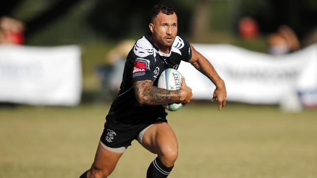 Quade Cooper playing for Wests in Brisbane club rugby.