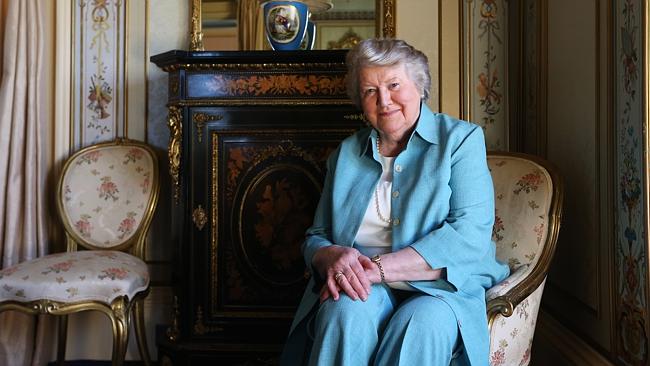 Hyacinth would be so proud as actress Patricia Routledge has morning tea  with Governor of Tasmania Peter Underwood | Herald Sun
