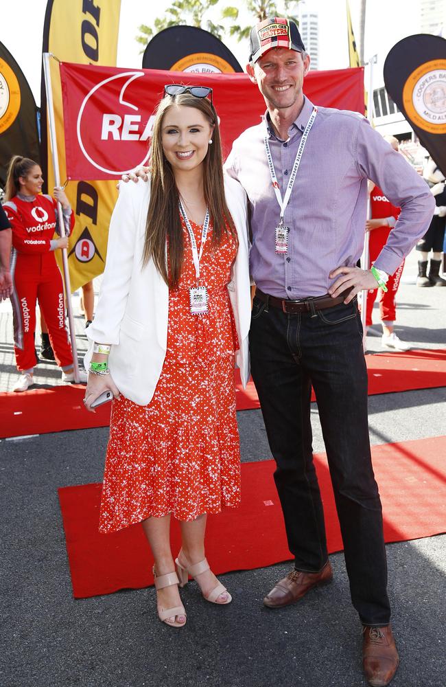 Meaghan Scanlon and Mark Bailey at the Vodafone Gold Coast 600. Picture: Tertius Pickard