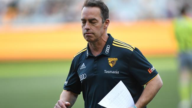 Alastair Clarkson and the Hawks lost to Gold Coast on Saturday. Picture: AAP Images