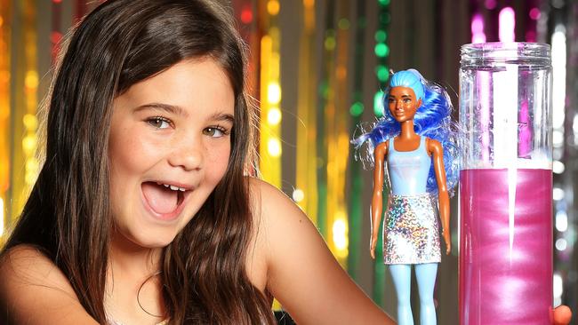 Chloe Brown, 8, at the Australian Toy Fair. Picture: Mark Stewart