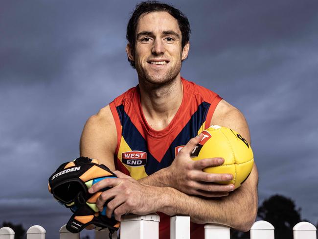 16 May, 2023: West AdelaideÃs Josh Ryan part of the SANFL state team. Photo Kelly Barnes