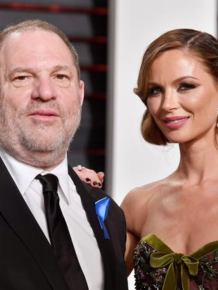 Harvey Weinstein (L) and then wife Georgina Chapman.  Picture:  Getty