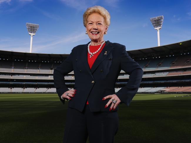 Susan Alberti at the MCG this month. Picture: Michael Klein