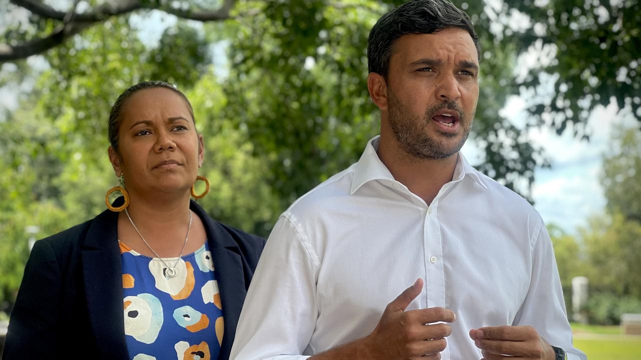 NT Labor Opposition Leader Selena Uibo and Deputy Opposition Leader Dheran Young are calling on the government to extend the consultation period on the Territory Coordinator Bill. Picture: Fia Walsh.