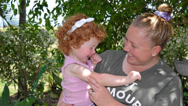 Mia and mum Nicole Depuit are grateful for the support shown by the Whitsundays community. Picture: Monique Preston