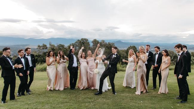 Chantelle May and Floyd Moynihan on their wedding day. Picture: Wilde Visual