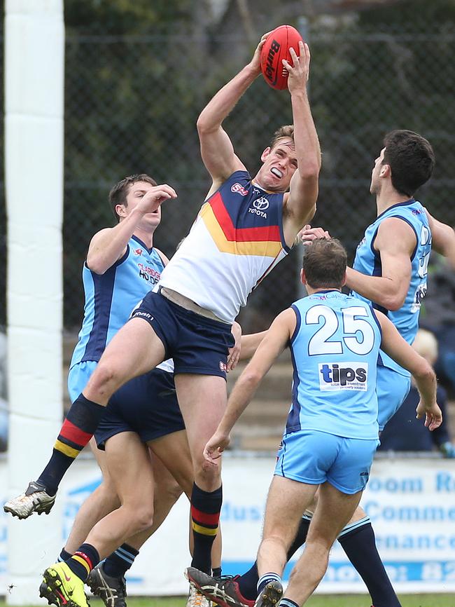 Rookie-listed Crows back-up ruckman Paul Hunter. Picture: Stephen Laffer