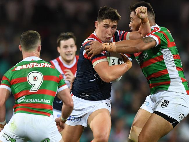 Victor Radley of the Roosters during the NRL First Qualifying Final match between the Sydney Roosters and the South Sydney Rabbitohs at the SCG in Sydney, Friday, September 13, 2019. (AAP Image/Joel Carrett) NO ARCHIVING, EDITORIAL USE ONLY