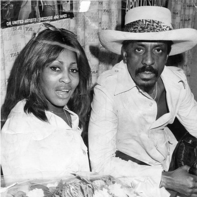 Ike and Tina Turner in the TAA lounge at Adelaide Airport in 1976.