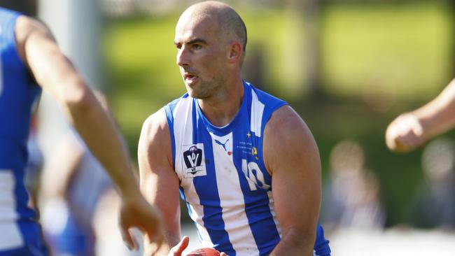 Ben Cunnington returns to the AFL after a battle with cancer. Picture: Daniel Pockett/AFL Photos/via Getty Images