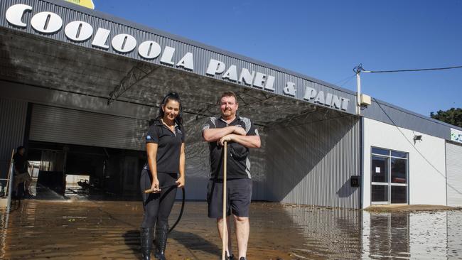 Yolanda and Tony Alford from Cooloola Paint and Panel are among thousands of residents and businesses who have suffered flood damage in 2022.