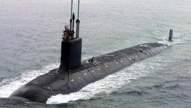 The PCU Virginia, an American nuclear-powered submarine.