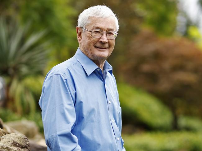 DAILY TELEGRAPH - 29.1.25Australian businessman Dick smith pictured at Sandstone Cafe in Terrey hills with journalist Lachie Leeming for High Steaks. Dick ate a steak sandwich without the bread. Picture: Sam Ruttyn