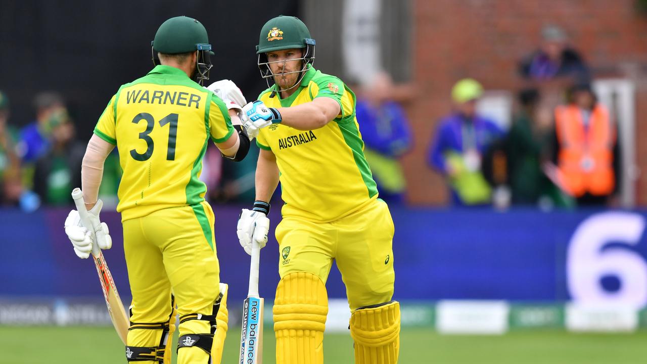David Warner and Aaron Finch (right) have formed a deadly combination at the World Cup. Photo: Saeed KHAN/AFP.