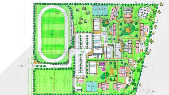 The masterplan of a proposed Catholic school at Westbrook.