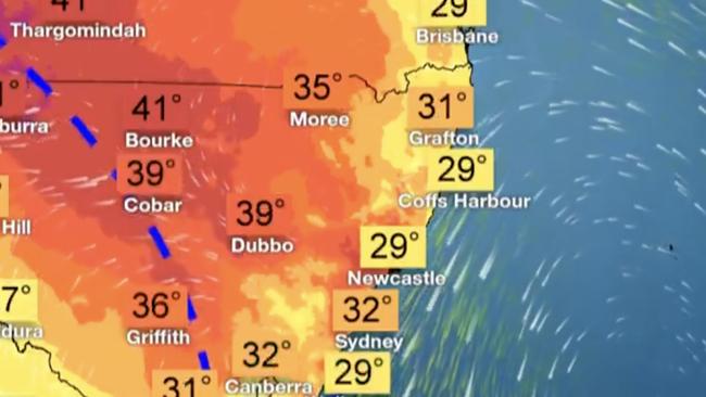 South-east Australia can expect to see a cool change from Sunday. Picture: BOM