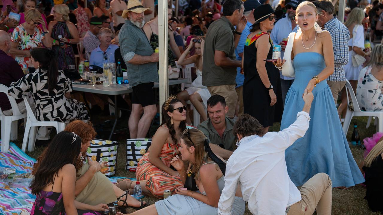 Thousands of people descended at the 2024 Darwin Cup Carnival, Fannie Bay. Picture: Pema Tamang Pakhrin