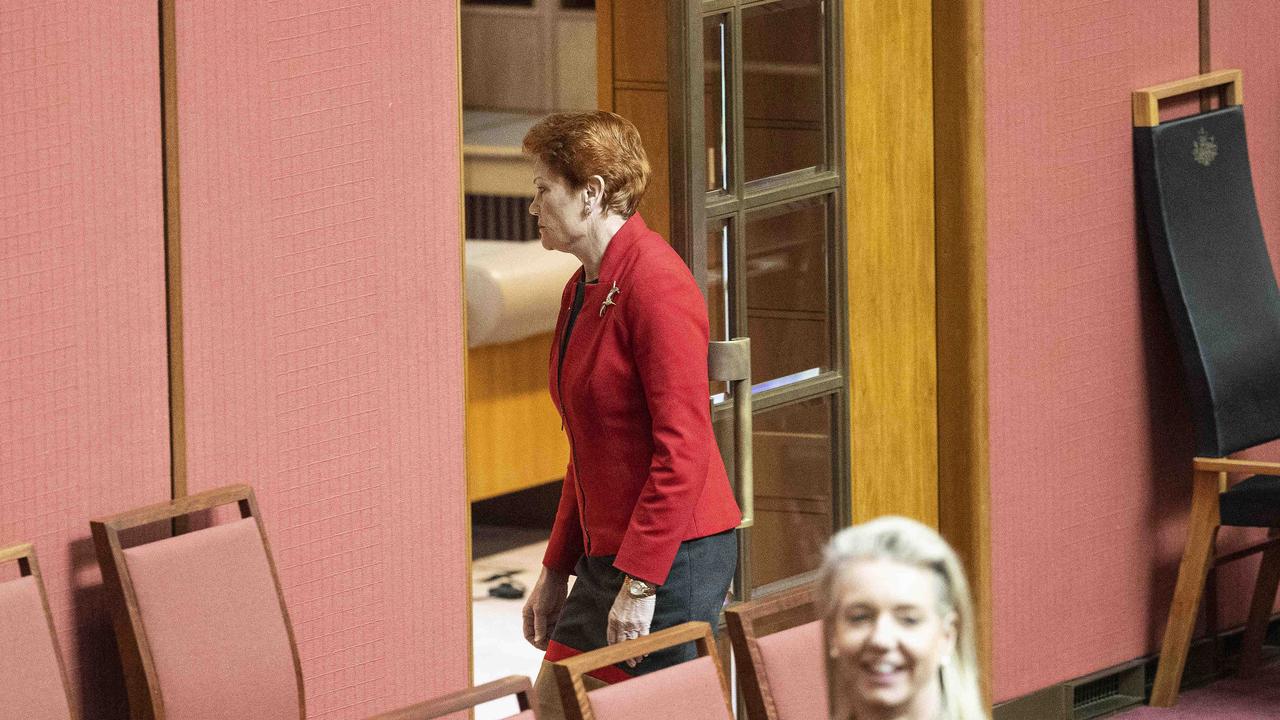 She walked out of the Senate following her outburst. Picture: NCA NewsWire/Gary Ramage