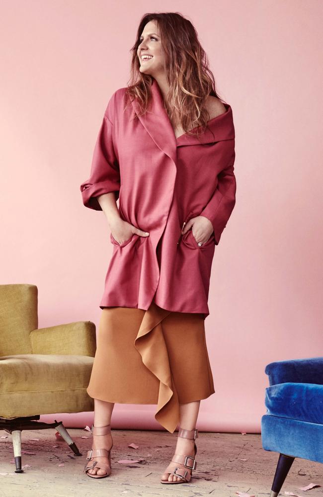 Brooke McClymont wears Ginger & Smart coat, Veronika Maine skirt, Senso shoes. Picture: Harold David