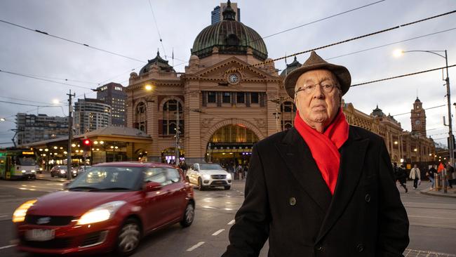 Heritage expert, Emeritus Professor Charles Sowerwine says Flinders Street station needs to be restored. Picture: Mark Stewart