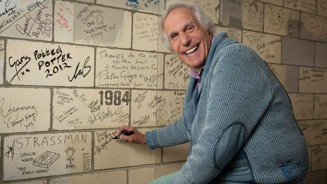 Henry Winkler backstage at Her Majesty's Theatre on Wednesday 7th of February 2024. Photo: Naomi Jellicoe.