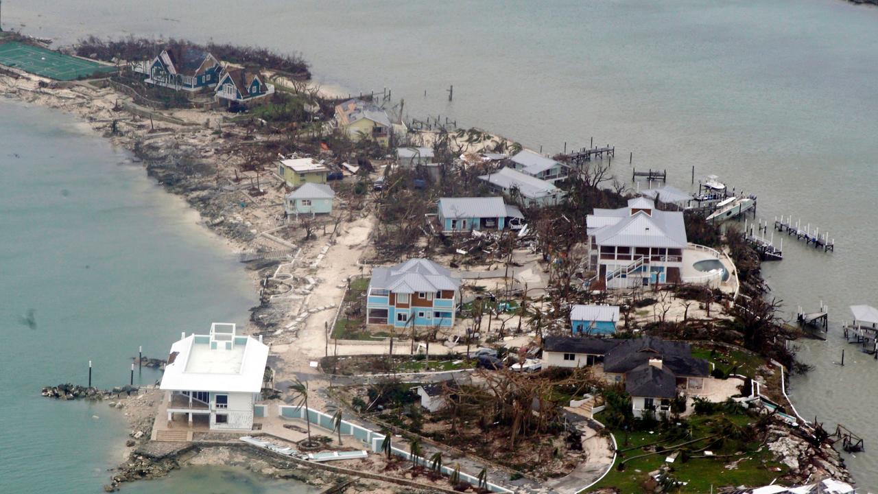 Aerial view of the destruction wrought by Hurricane Dorian. Picture: AFP