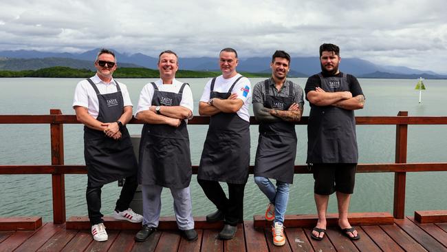 Taste Port Douglas is back again this August, offering foodies four days of culinary delights. Head chef and owner of Harrison's Spencer Patrick, head chef and owner of Wrasse and Roe Andy Gray, head chef of Salsa Goran Zonai, head chef of La Cucina Daniele Filippi and head chef of Zinc restaurant Brendan Cronin will prepare a smorgasbord of flavours for food lovers from August 8 to 11. Picture: Brendan Radke